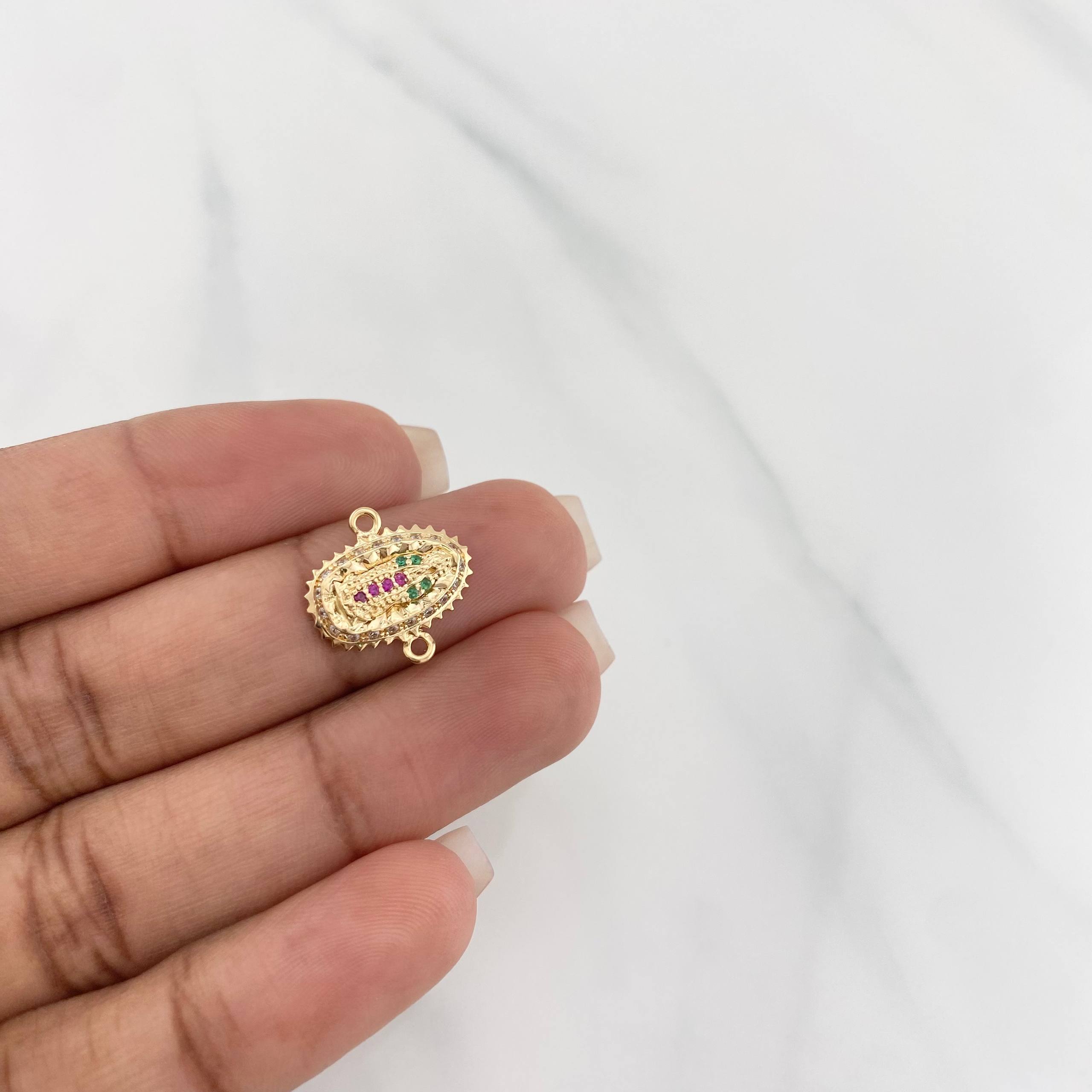 Herraje Virgen de Guadalupe 1.3g / 1.05cm Oro Rosa 18K