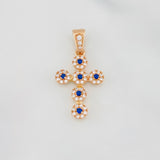 Dije Cruz Tupida 1.95g / 2.05cm Oro Rosa 18K