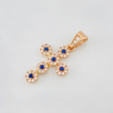 Dije Cruz Tupida 1.95g / 2.05cm Oro Rosa 18K