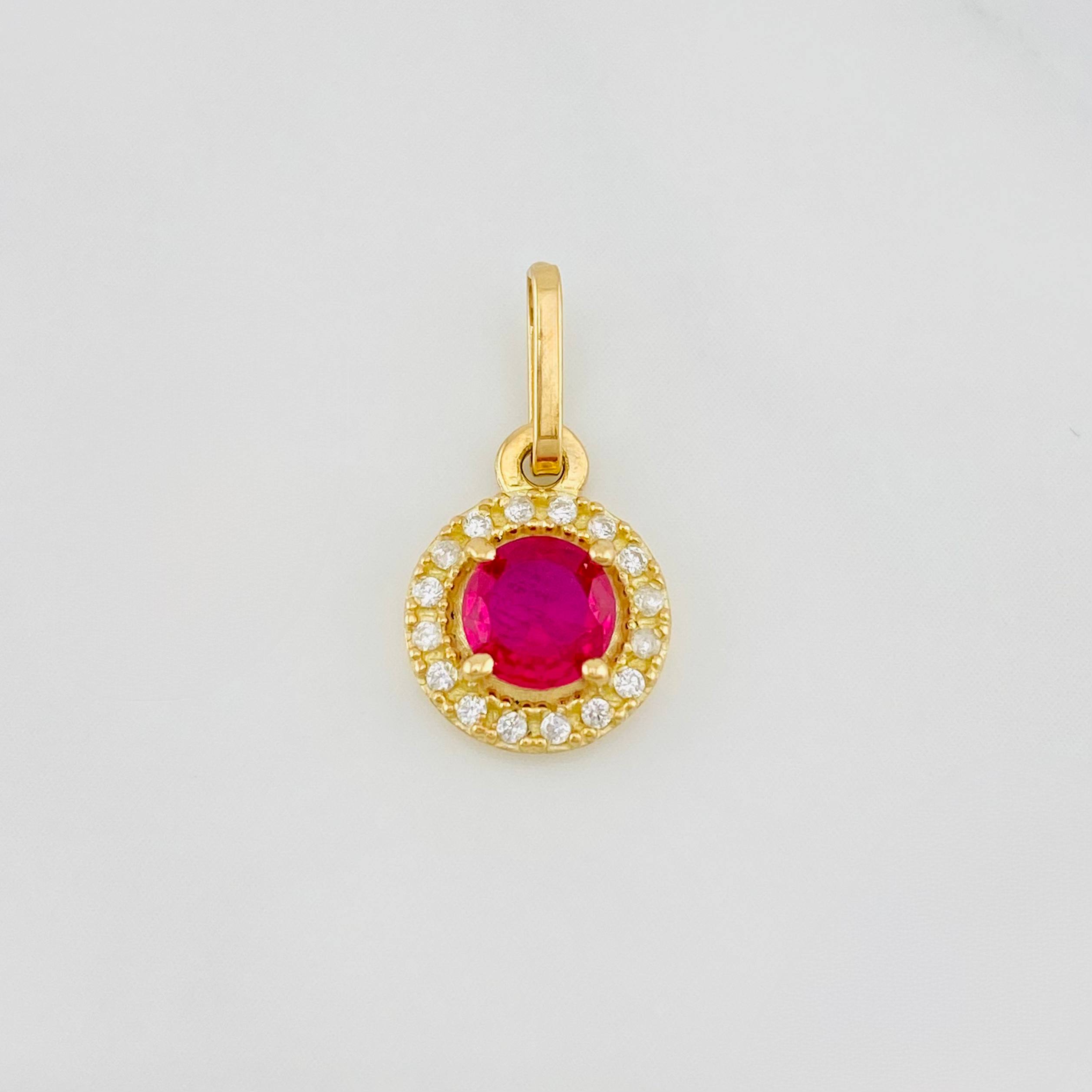 Dije Halo Circulo 1.15g / 1.05cm Oro Amarillo 18K