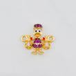 Herraje Pato Bolsa Dinero 1.7g / 1.05cm Tres Oros 18K