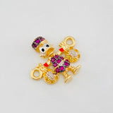 Herraje Pato Bolsa Dinero 1.7g / 1.05cm Tres Oros 18K
