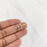 Dije Cruz Cristo 0.9g / 2cm Tres Oros 18K