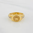 Anillo Corona 3.65g / T5 3/4 Dos Oros Amarillo Blanco 18K