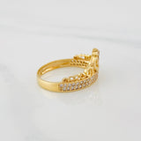 Anillo Corona Corazon 2.75g / T6 1/4 Oro Amarillo 18K
