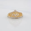Anillo Corona 4.75g / T7 Dos Oros Amarillo Blanco 18K
