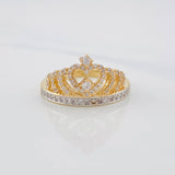 Anillo Corona 4.75g / T7 Dos Oros Amarillo Blanco 18K