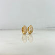 Candongas Tupidas 2.8gr / 1cm / Circones Blancos Oro Amarillo