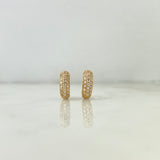Candongas Tupidas 2.8gr / 1cm / Circones Blancos Oro Amarillo
