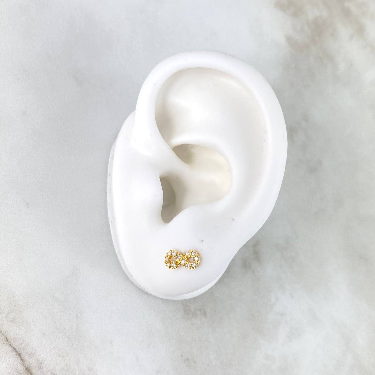 Topos Infinito 0.9gr Circones Blancos Oro Amarillo*