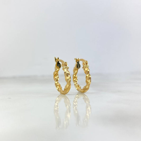 Candongas Pupi 2.7gr / 2cm / Oro Amarillo 18K