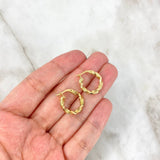Candongas Valen 1.55gr / 1.8cm / Rayadas Entorchadas Oro Amarillo