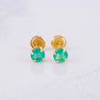 Topos Cuatro Garras Esmeraldas 40pts 0.85g / 4.2mm Oro Amarillo 18K