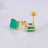 Topos Cuadrados Esmeralda 39pts 2.45g / 8.7mm Oro Amarillo 18K