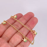 Pulso Coronas Esmeraldas 25pts 3.8g / 20.4cm / 2.1mm Oro Amarillo 18K