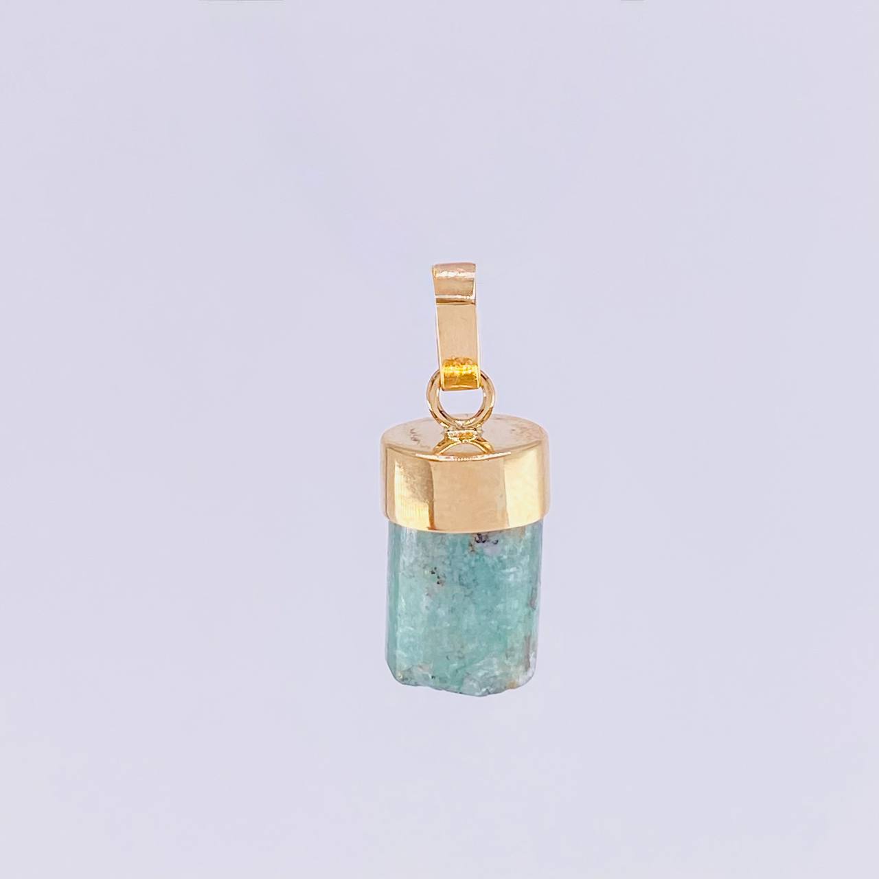 Dije Morralla Esmeralda 1.55g / 1.7cm Oro Amarillo 18K