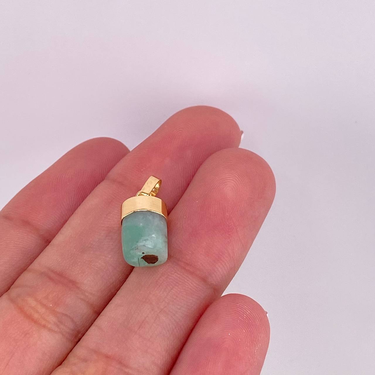 Dije Morralla Esmeralda 1.65g / 1.7cm Oro Amarillo 18K