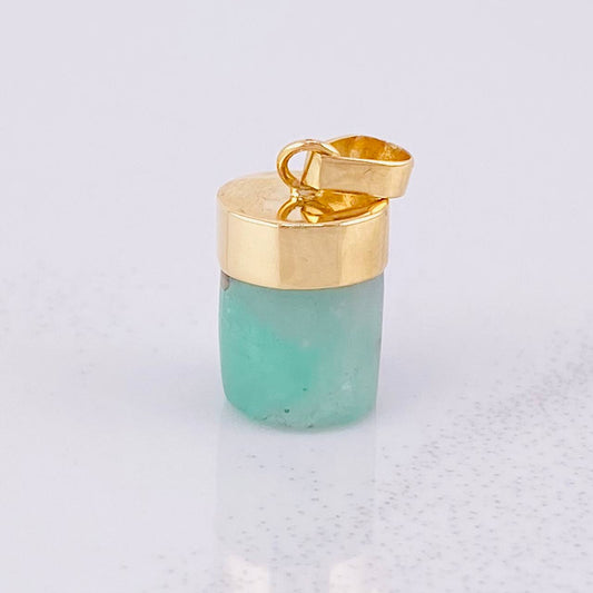 Dije Morralla Esmeralda 1.65g / 1.7cm Oro Amarillo 18K