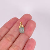 Dije Morralla Esmeralda 1.1g / 1.7cm Oro Amarillo 18K