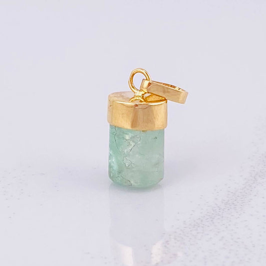 Dije Morralla Esmeralda 1.1g / 1.7cm Oro Amarillo 18K