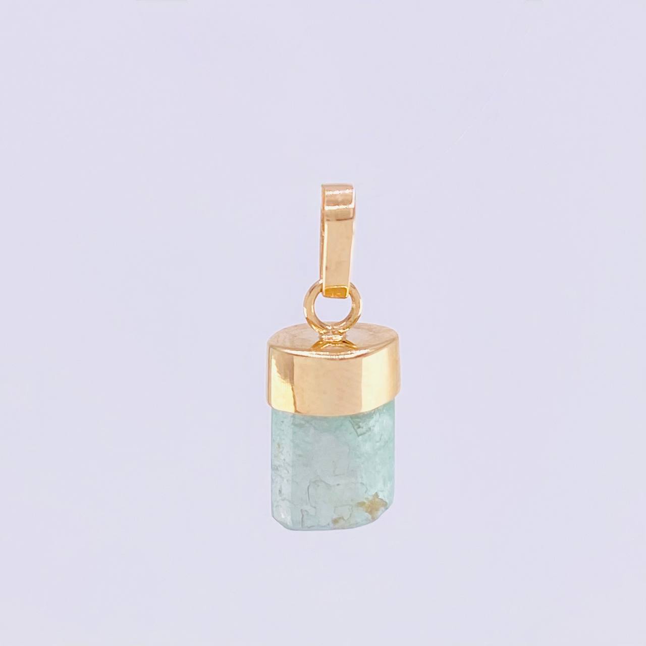 Dije Morralla Esmeralda 1.1g / 1.7cm Oro Amarillo 18K