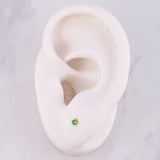 Topos Cuatro Garras Esmeraldas 17pts 0.7g / 2.2mm Oro Amarillo 18K