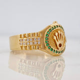 Anillo Correa Corona 4.95g / T10 1/4 Oro Amarillo 18K