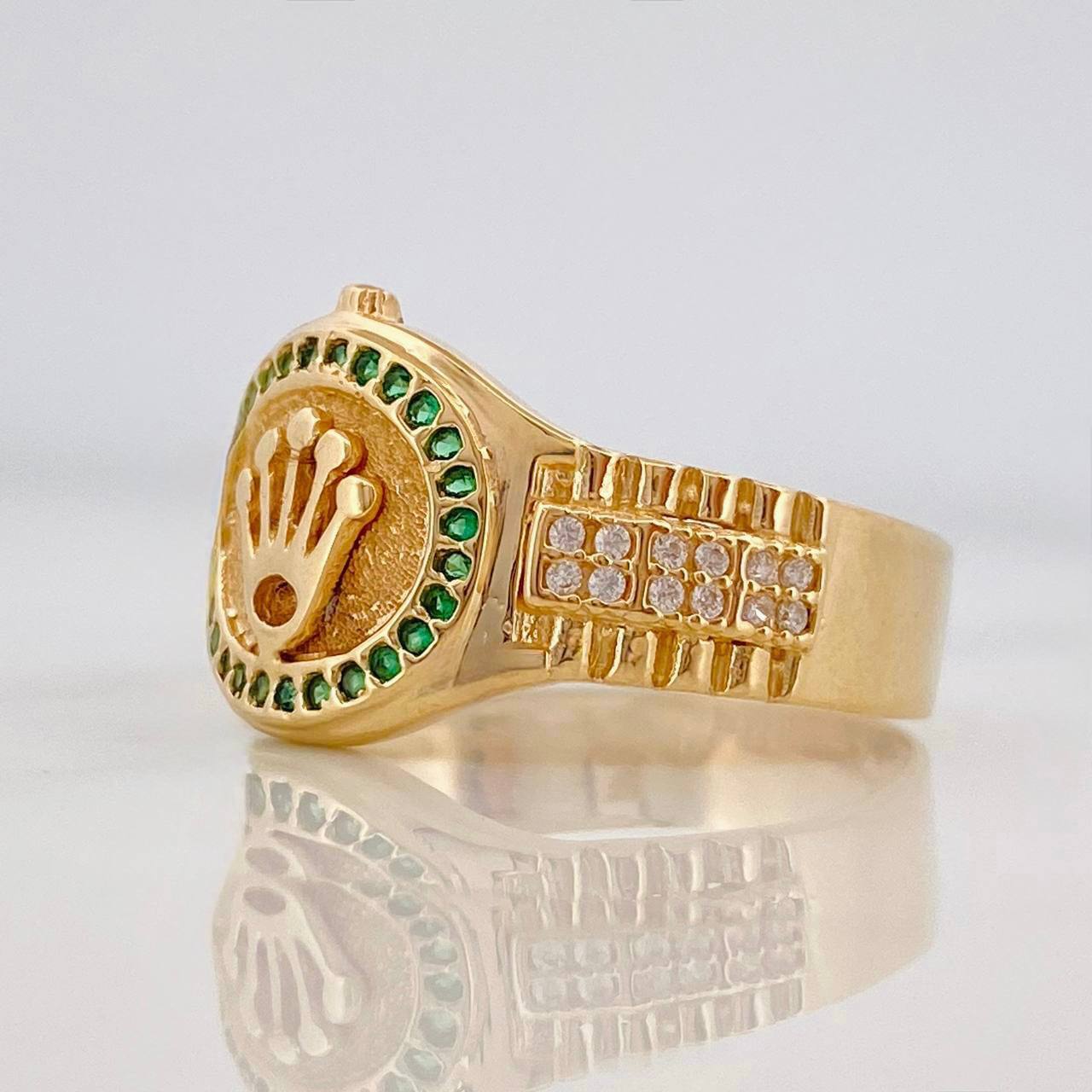 Anillo Correa Corona 4.95g / T10 1/4 Oro Amarillo 18K