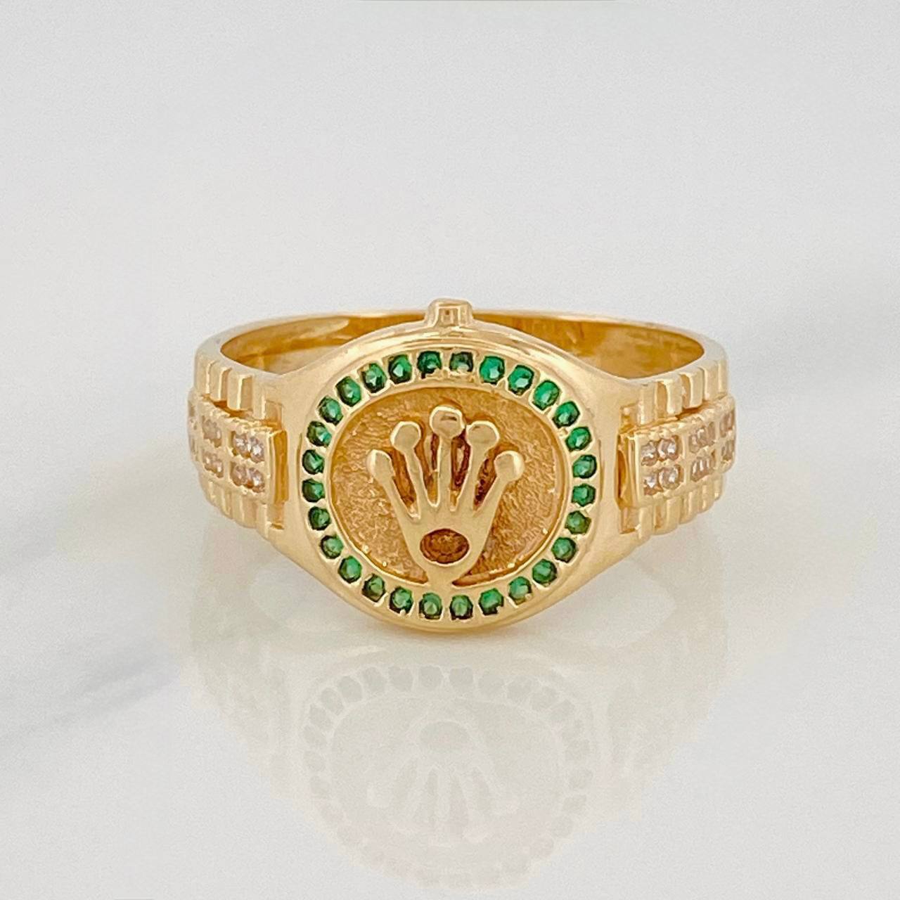Anillo Correa Corona 4.95g / T10 1/4 Oro Amarillo 18K