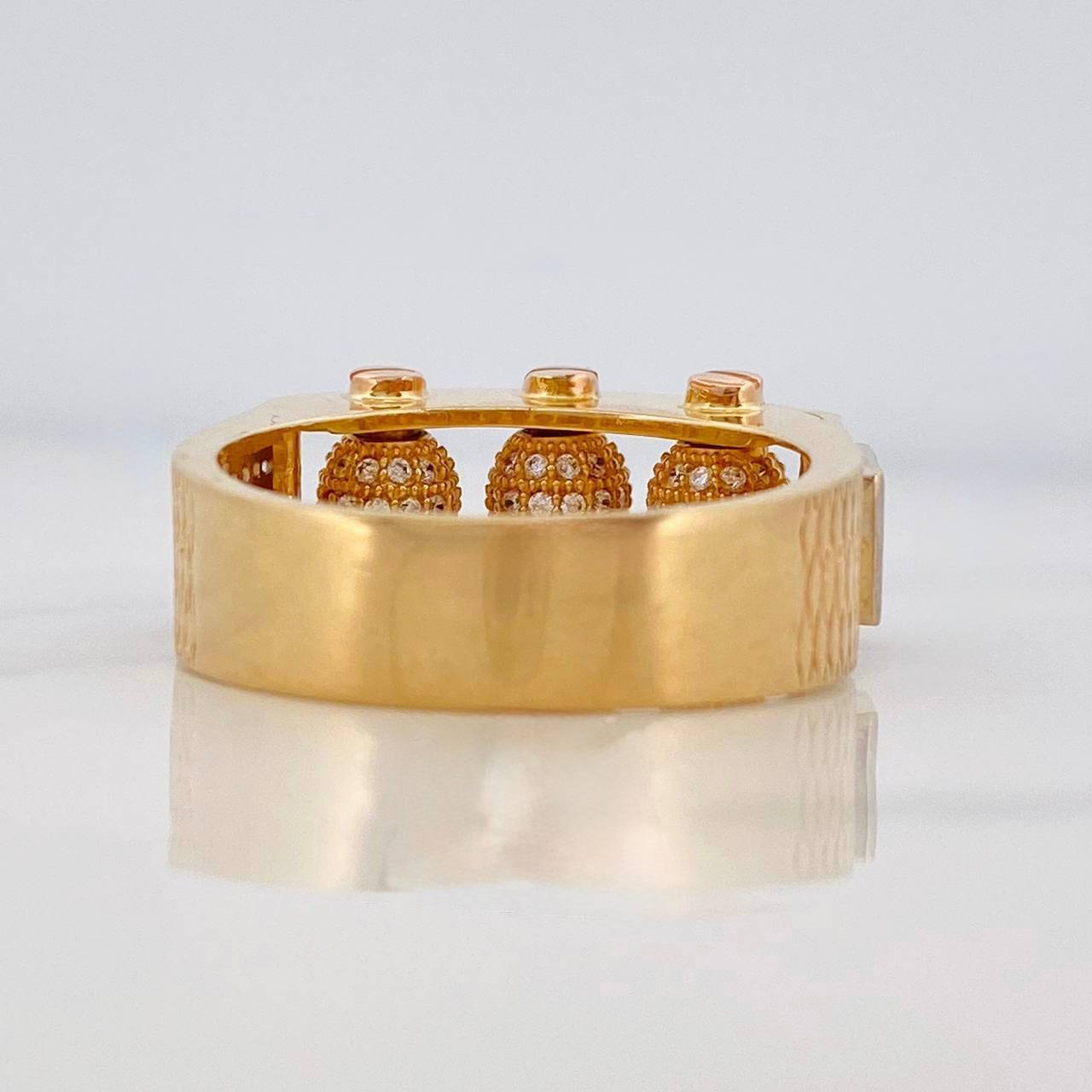 Anillo Bolas de Fuego 11.55g / T11 Tres Oros 18K