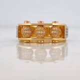 Anillo Bolas de Fuego 11.55g / T11 Tres Oros 18K