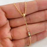 Rosario Cruz 4g / 40cm / 4mm Tres Oros 18K