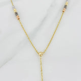 Rosario Cruz 4g / 40cm / 4mm Tres Oros 18K