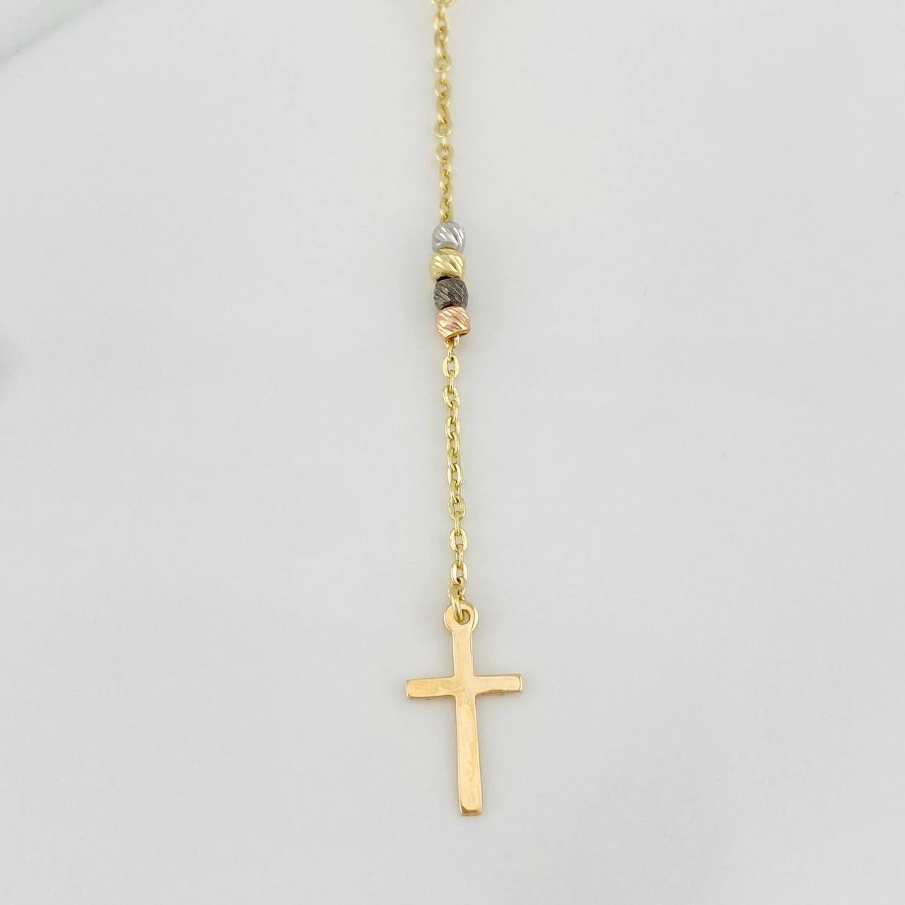 Rosario Cruz 4g / 40cm / 4mm Tres Oros 18K
