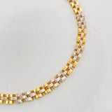 Pulso Correa 11.5g / 20.05cm / 4.61mm Dos Oros Amarillo Blanco 18K
