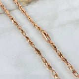 Cadena Rustica Tornillo Espiral 63.4gr / 70cm / 5.6mm Dos Oros Blanco Rosa ©