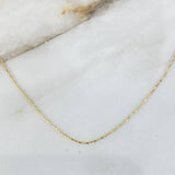 Cadena Morse 1.5gr / 45cm / 0.8mm Oro Amarillo +3 ©