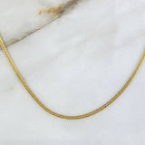 Cadena Cubana Tibetana 3.7gr / 60cm / 2.2mm Oro Amarillo +0 ©