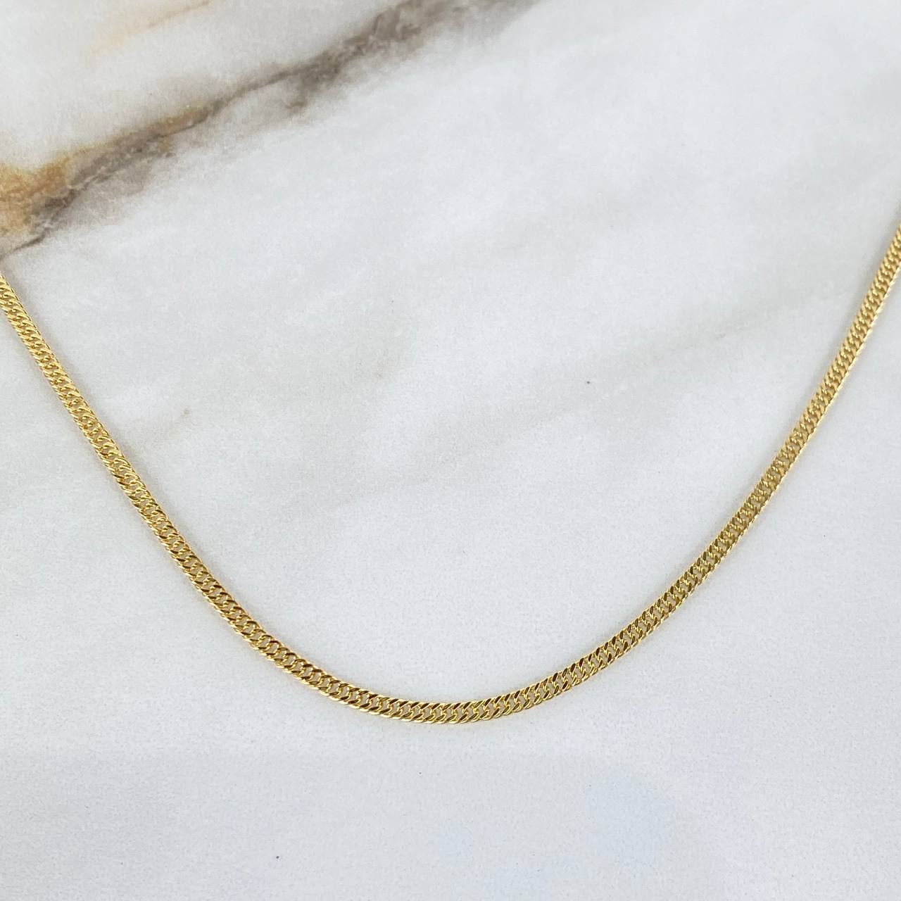 Cadena Cubana Tibetana 3.65gr / 60cm / 2.2mm Oro Amarillo +0 ©