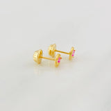 Topos Ojos Tupidos 0.65g / 4.6mm Oro Amarillo 18K