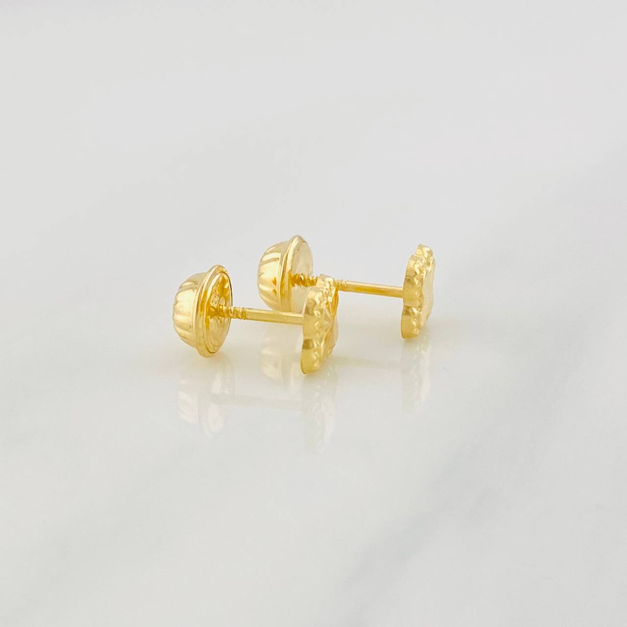 Topos Trébol Diamantado 0.45g / 5.3mm Oro Amarillo 18K