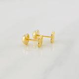 Topos Trébol Diamantado 0.45g / 5.3mm Oro Amarillo 18K