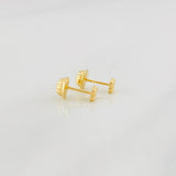 Topos Trébol Diamantado 0.4g / 3mm Oro Amarillo 18K