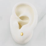 Topos Trébol Diamantado 0.4g / 3mm Oro Amarillo 18K