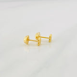 Topos Trébol Diamantado 0.4g / 4.5mm Oro Amarillo 18K