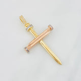 Dije Cruz Clavo 6.05g / 5.8cm Tres Oros 18K