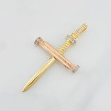 Dije Cruz Clavo 6.05g / 5.8cm Tres Oros 18K