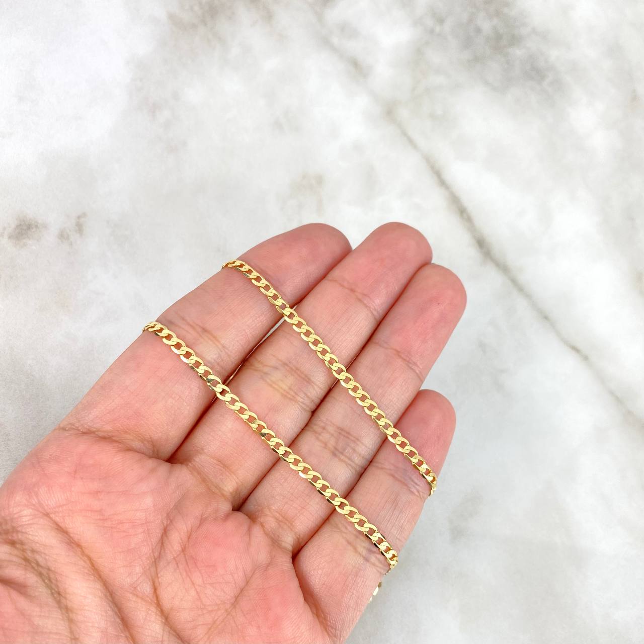 Cadena Cubana 5.9gr / 60cm / 2.6mm Oro Amarillo +0