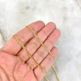 Cadena Cubana 3.2gr / 45cm / 2.3mm Oro Amarillo +0