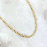Cadena Cubana 3.2gr / 45cm / 2.3mm Oro Amarillo +0